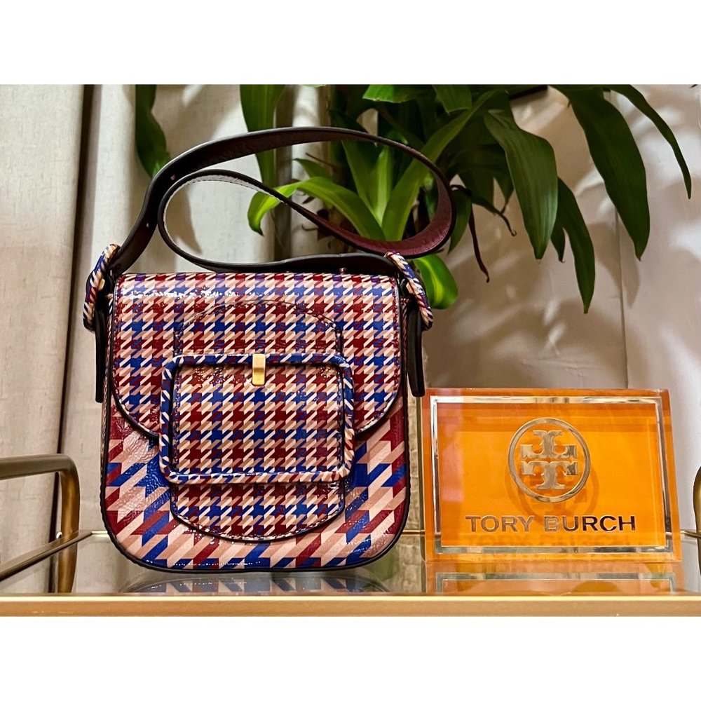 ♦️♦️  TORY BURCH AUTHENTIC PLAID SAWYER HANDBAG ♦️♦️